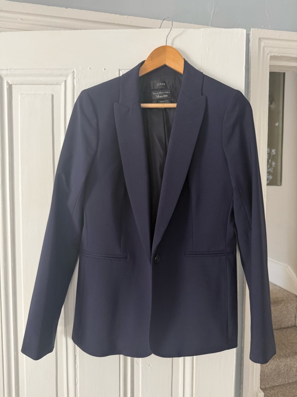 J. Crew Dark Navy Wool Blend pant suit set